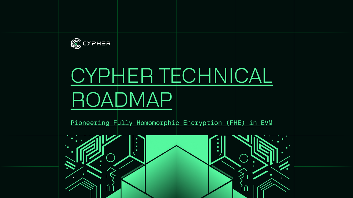 Cypher Technical Roadmap: Pioneering Fully Homomorphic Encryption (FHE) in EVM